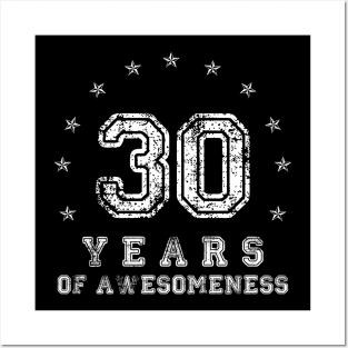 Vintage 30 years of awesomeness Posters and Art